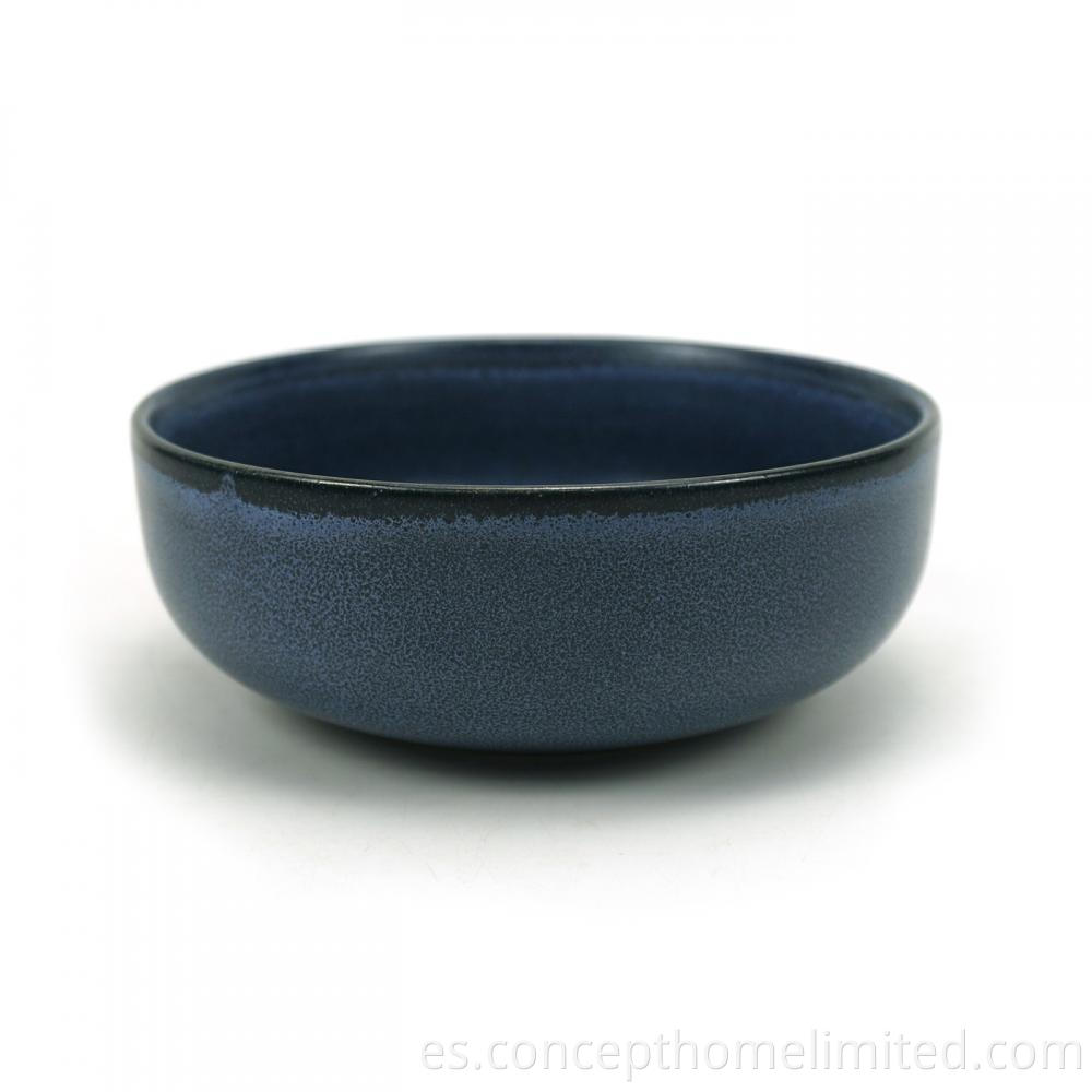 Reactive Glazed Stoneware Dinner Set In Dark Blue Matt Finished Ch22067 G07 7